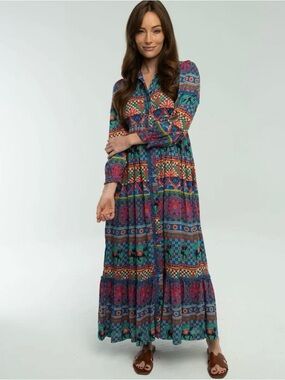 Bohemian Multi-Color Printed Maxi Dress